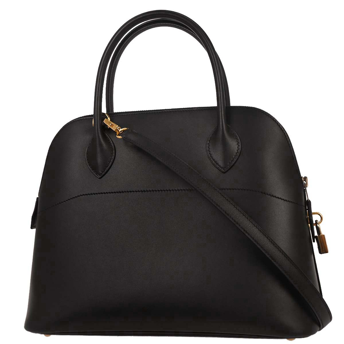 Hermes Black Box Calf Bolide 31 2way Shoulder Handbag