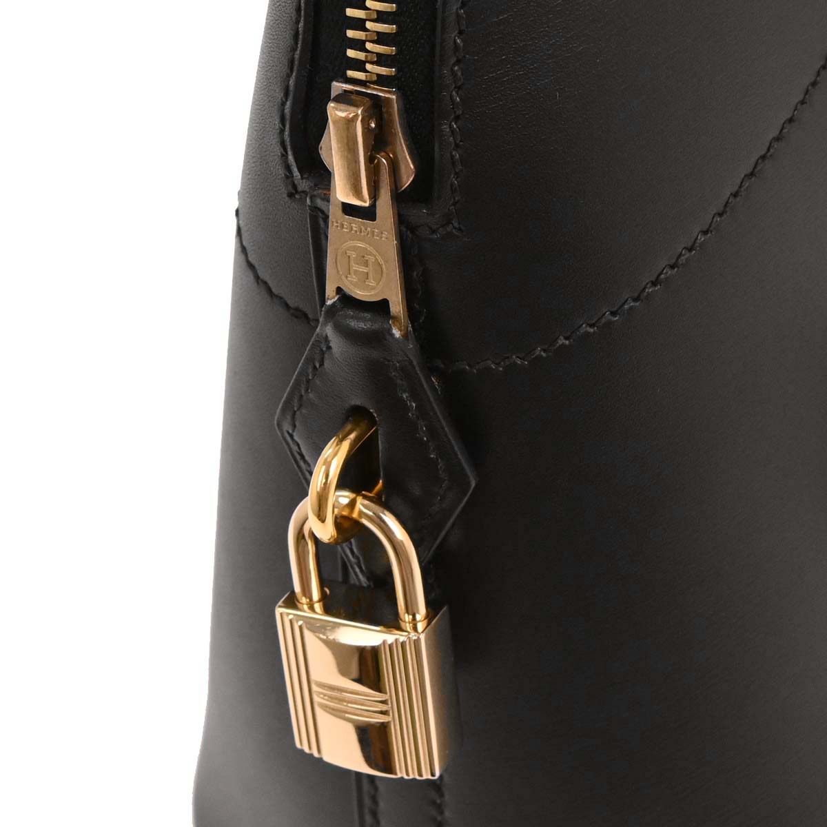 Hermes Black Box Calf Bolide 31 2way Shoulder Handbag