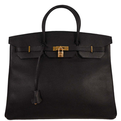 Hermes Black Ardennes Birkin 40 Handbag
