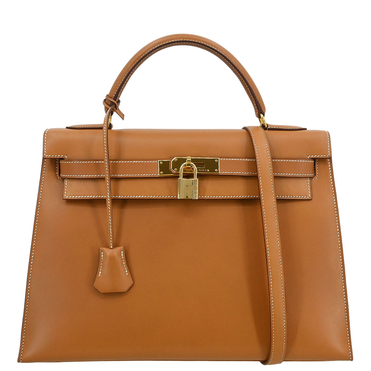 Hermes Natural Veau Chamonix Kelly 32 Sellier 2way Shoulder Handbag