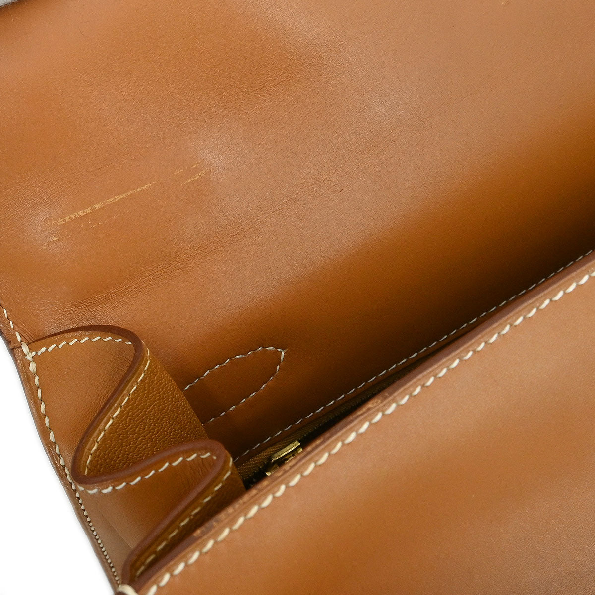 Hermes Natural Veau Chamonix Kelly 32 Sellier 2way Shoulder Handbag