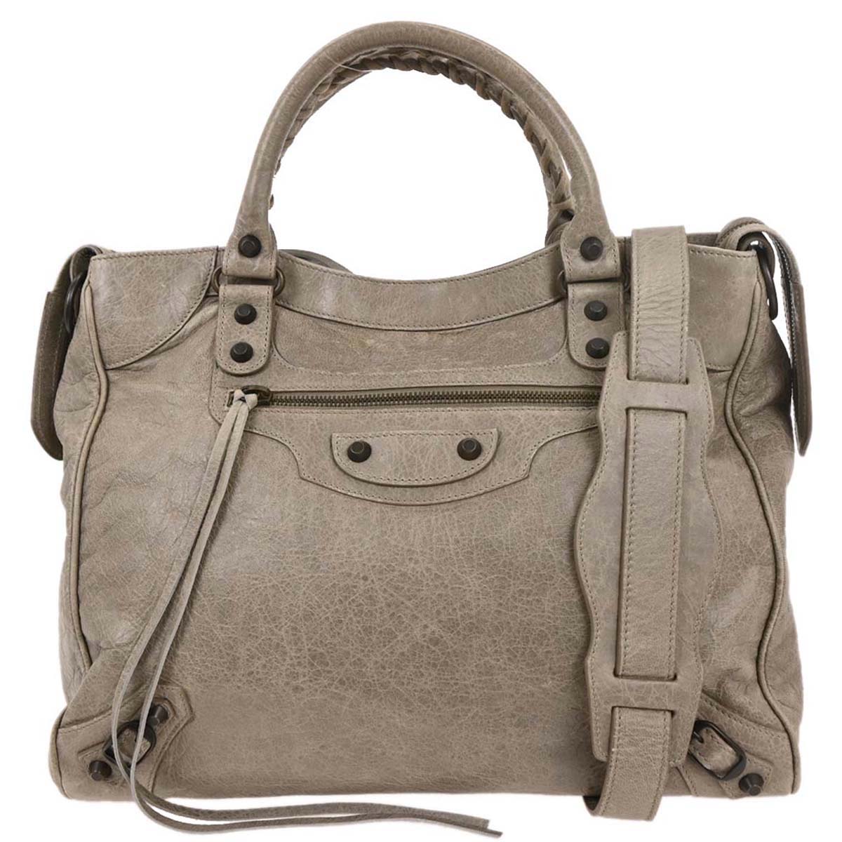 Balenciaga Gray Classic Velo 2way Shoulder Handbag