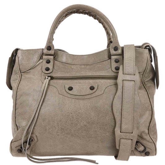 Balenciaga Gray Classic Velo 2way Shoulder Handbag