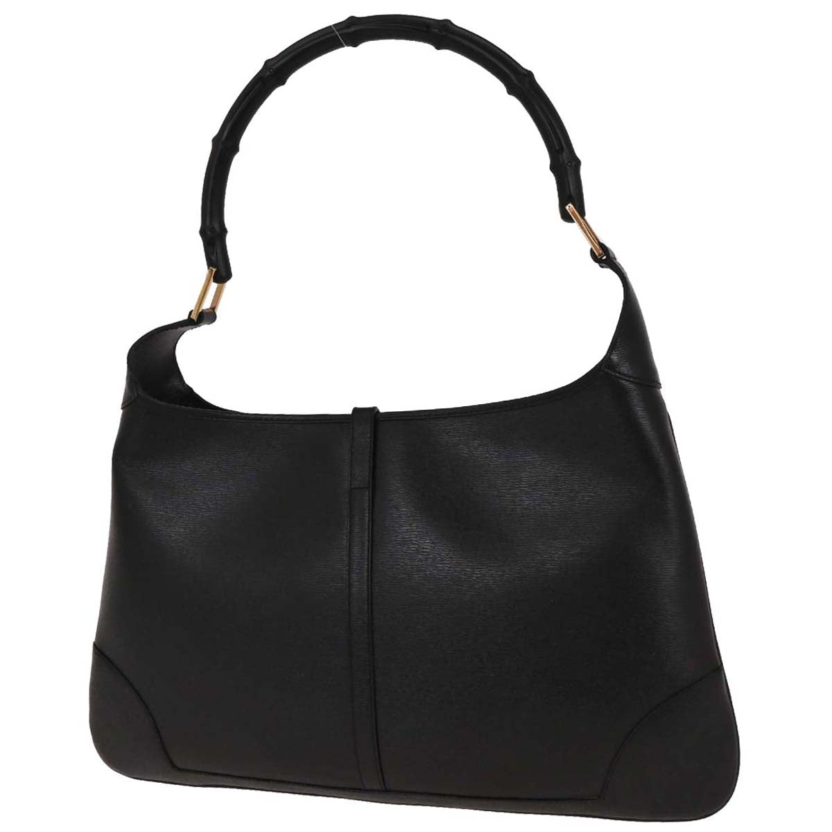 Gucci Black Kandinsky Bamboo Hobo Handbag