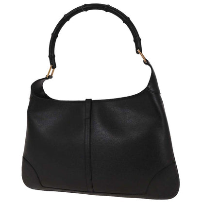 Gucci Black Kandinsky Bamboo Hobo Handbag