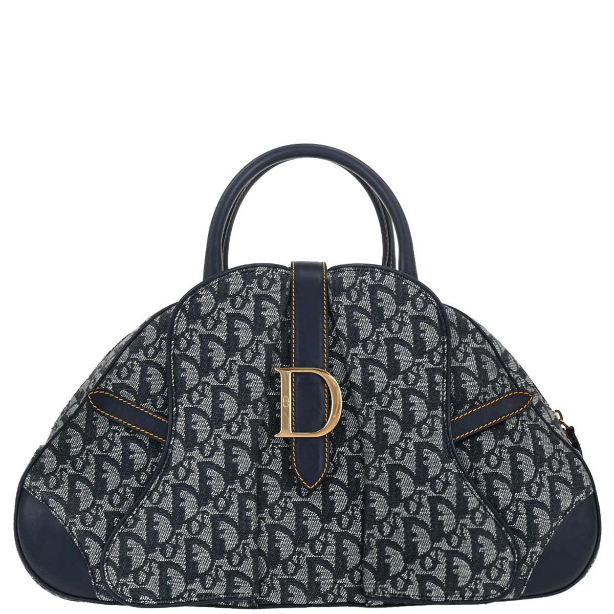 Christian Dior Navy Double Saddle Trotter Handbag