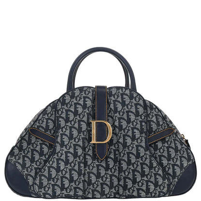 Christian Dior Navy Double Saddle Trotter Handbag