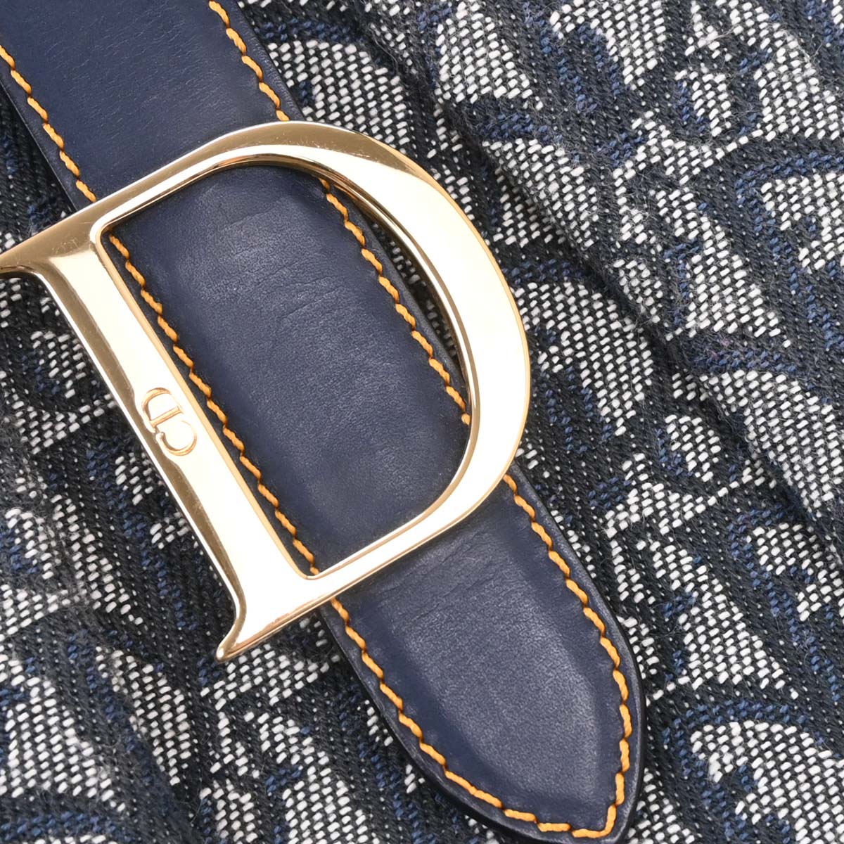 Christian Dior Navy Double Saddle Trotter Handbag