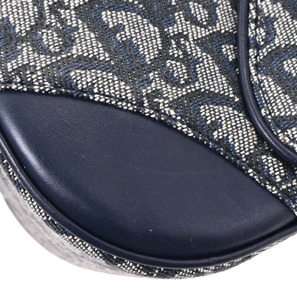 Christian Dior Navy Double Saddle Trotter Handbag