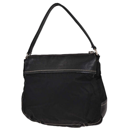 Prada Black Nylon Leather Shoulder Bag