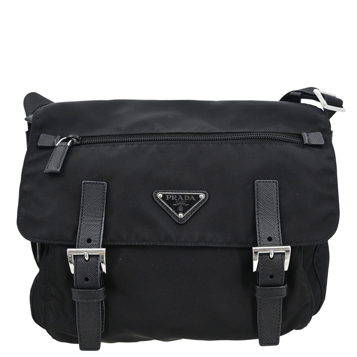 Prada * Black Nylon Shoulder Bag
