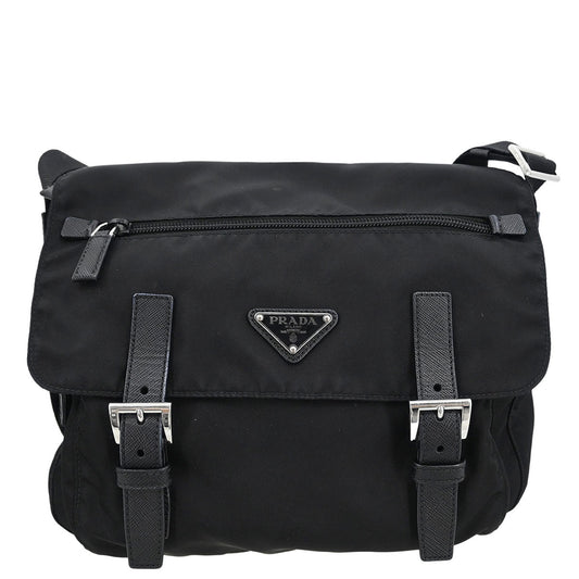 Prada * Black Nylon Shoulder Bag