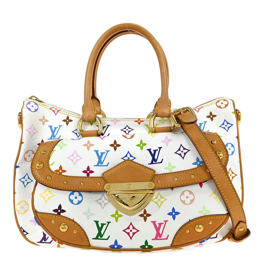 Louis Vuitton White Multicolor Rita 2way Shoulder Handbag M40125