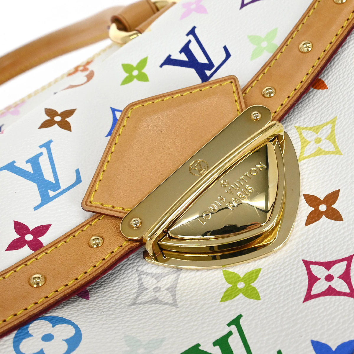 Louis Vuitton White Multicolor Rita 2way Shoulder Handbag M40125