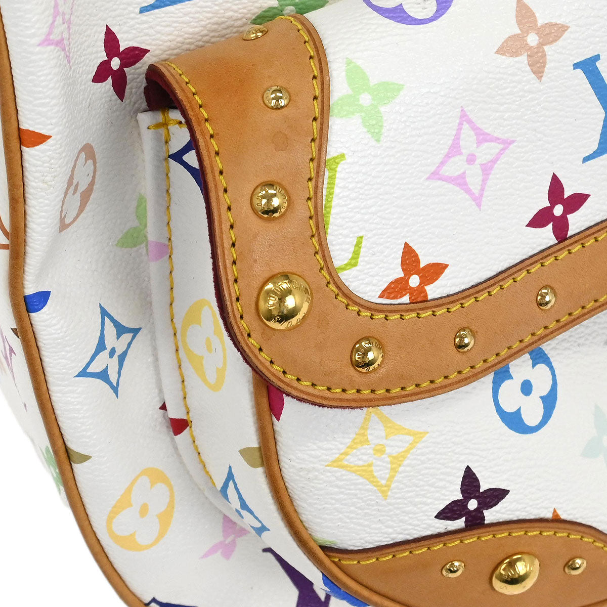 Louis Vuitton White Multicolor Rita 2way Shoulder Handbag M40125