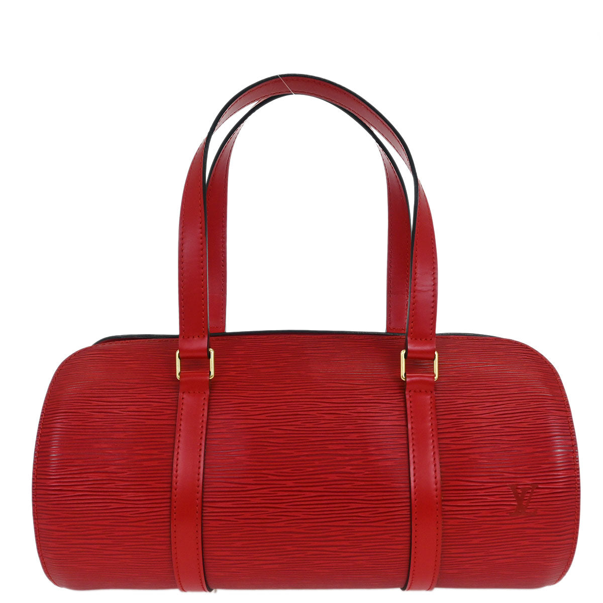 Louis Vuitton Red Epi Soufflot Handbag M52227