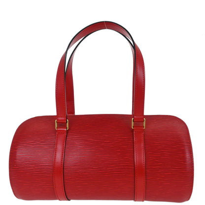 Louis Vuitton Red Epi Soufflot Handbag M52227