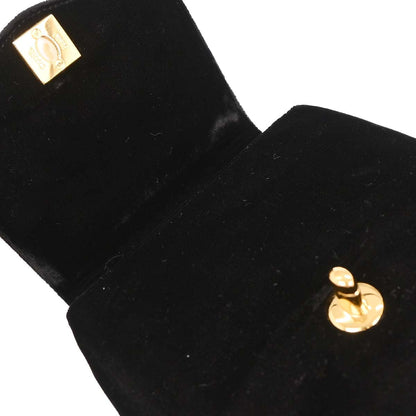 Chanel Black Velvet Shoulder Bag