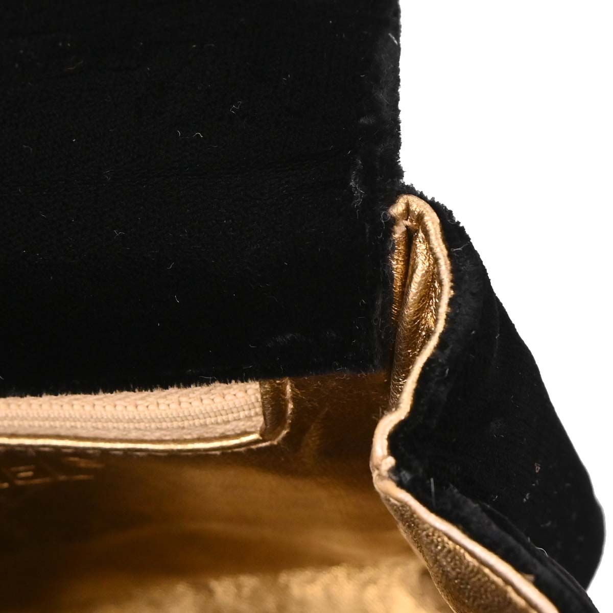 Chanel Black Velvet Shoulder Bag