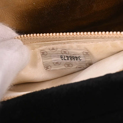 Chanel Black Velvet Shoulder Bag