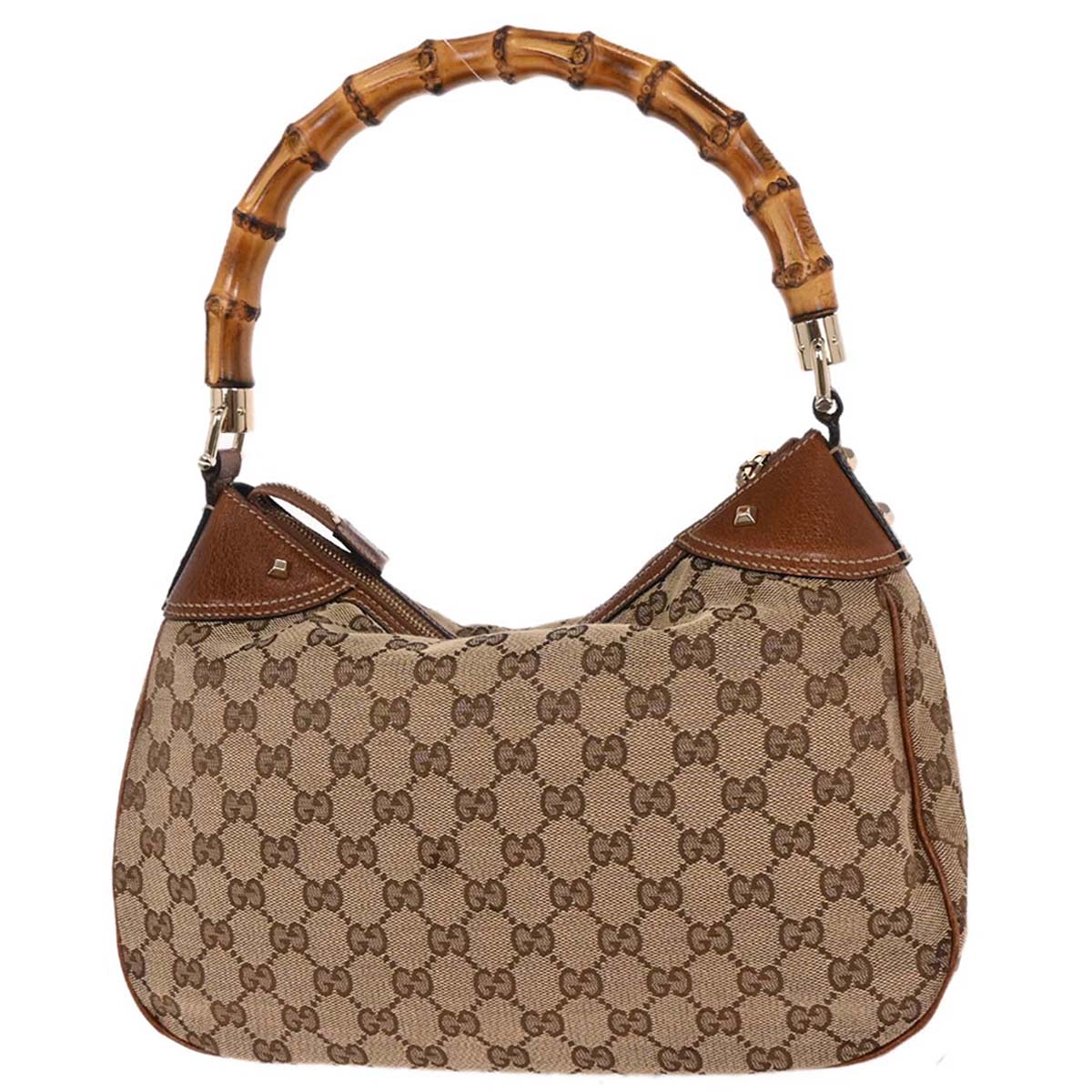 Gucci Beige Bamboo GG Handbag