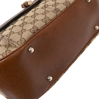 Gucci Beige Bamboo GG Handbag