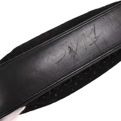 Celine Black Suede C Macadam Shoulder Bag