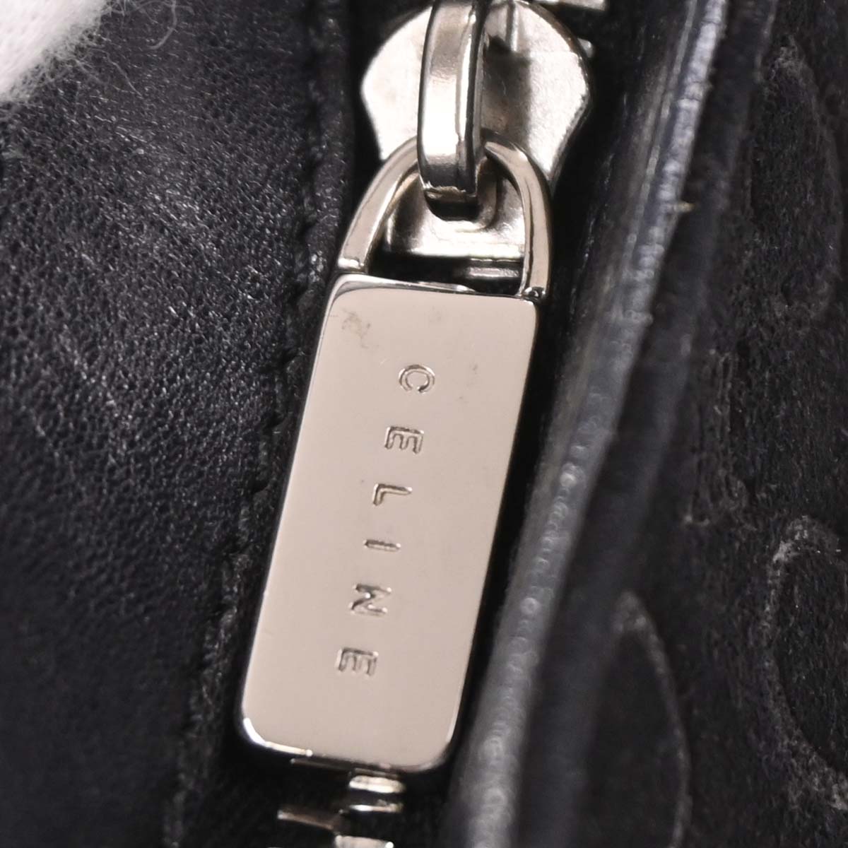 Celine Black Suede C Macadam Shoulder Bag