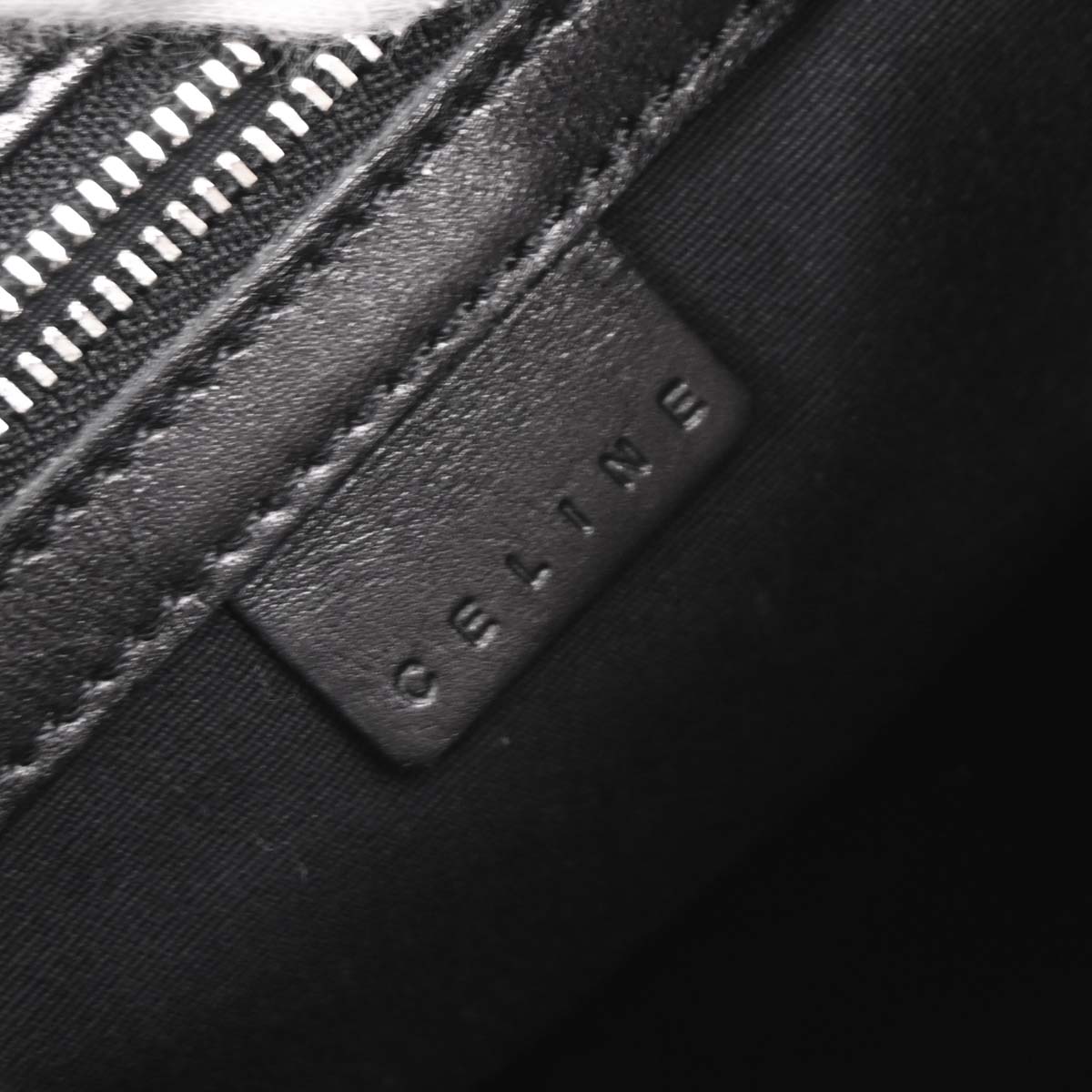 Celine Black Suede C Macadam Shoulder Bag