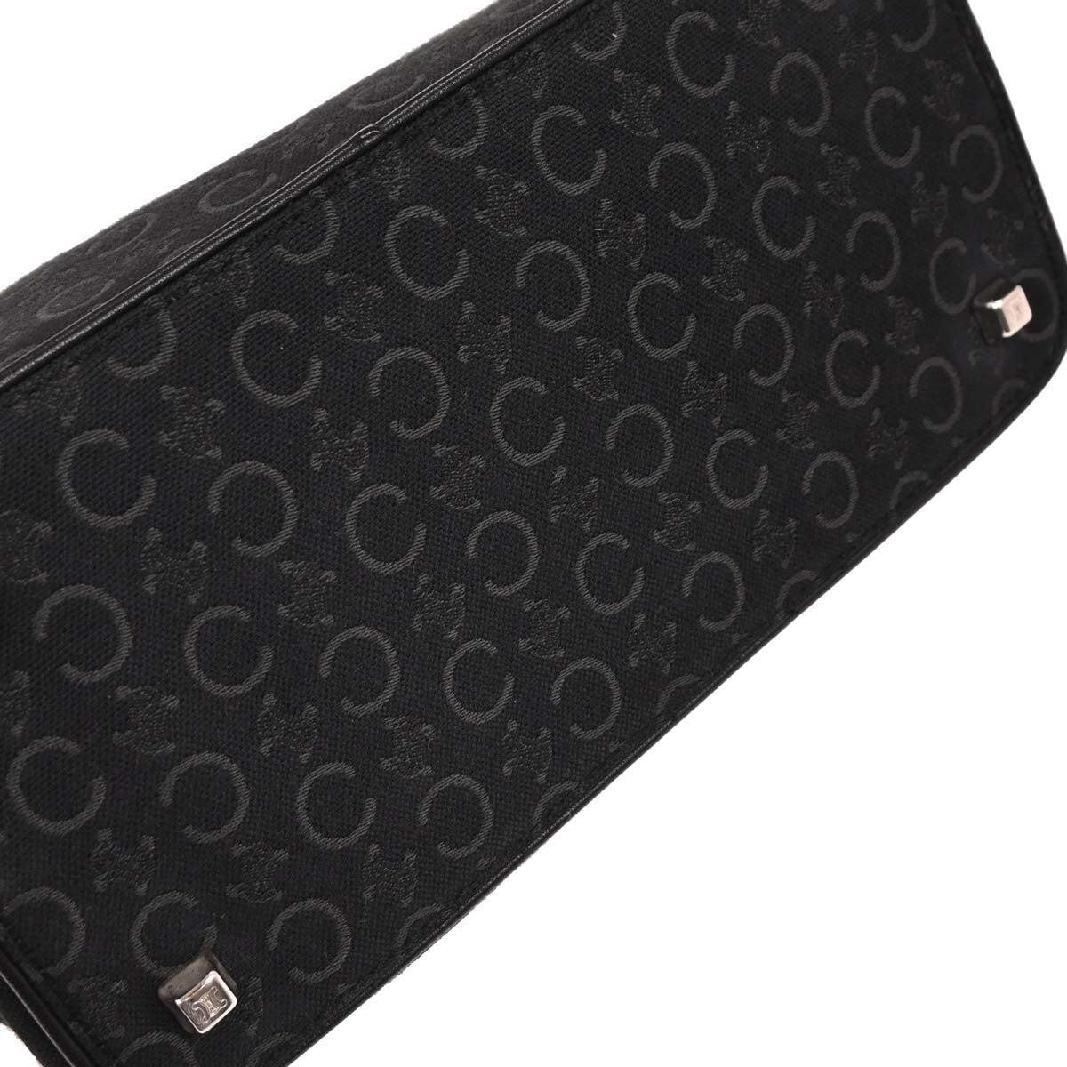 Celine Black Canvas C Macadam Handbag