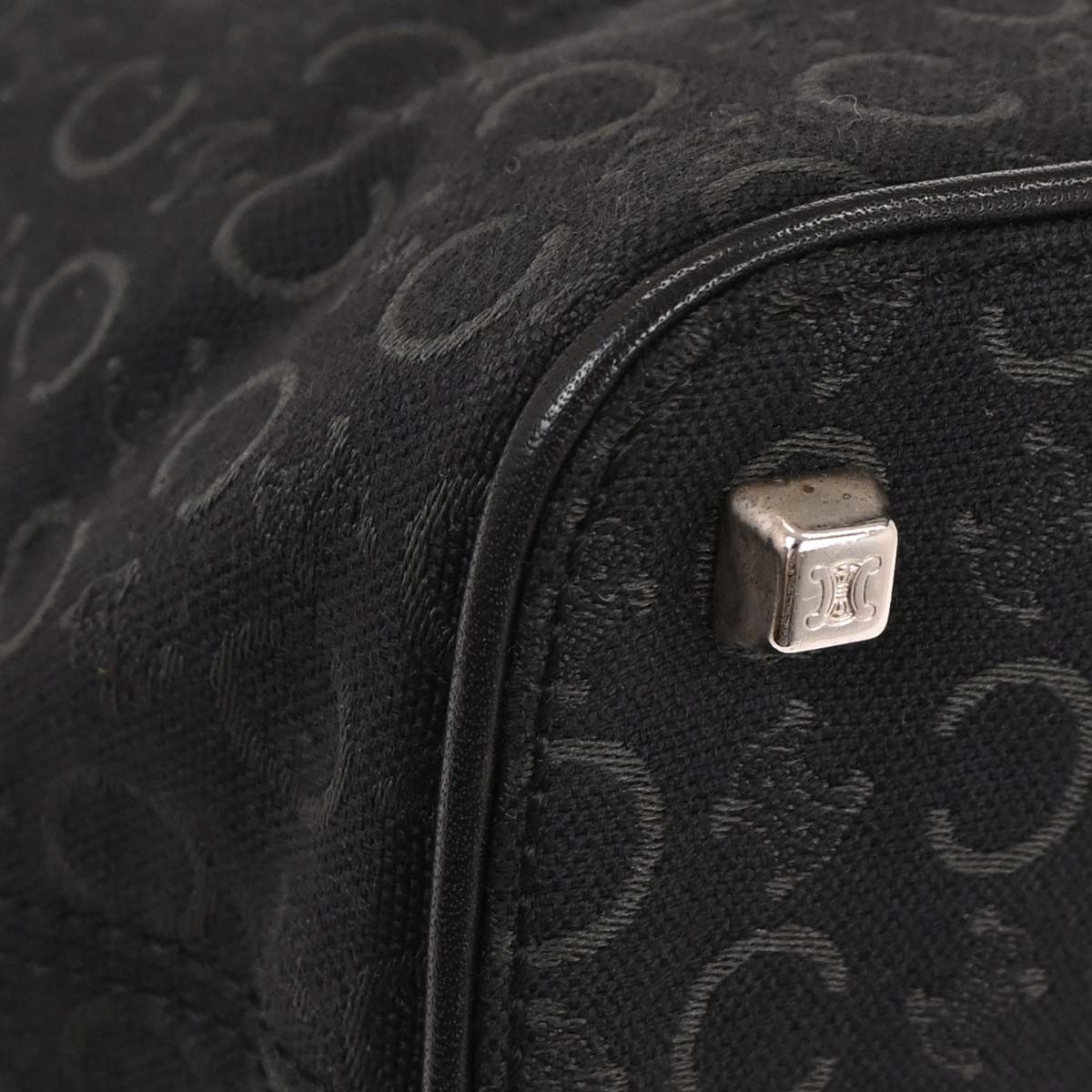 Celine Black Canvas C Macadam Handbag