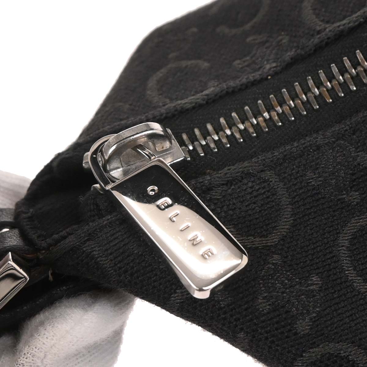 Celine Black Canvas C Macadam Handbag