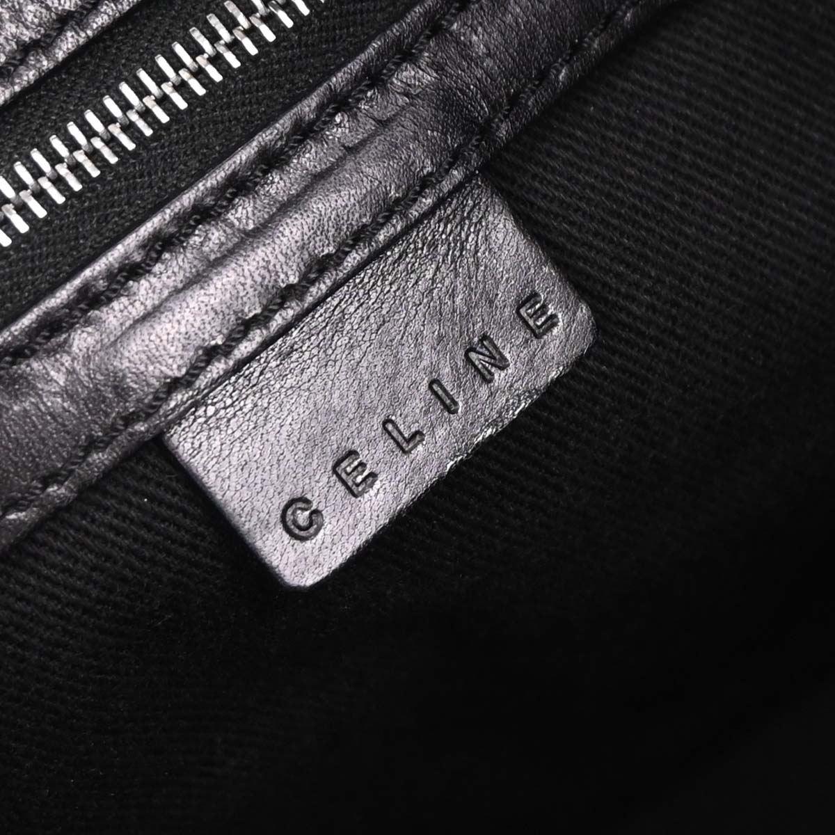 Celine Black Canvas C Macadam Handbag