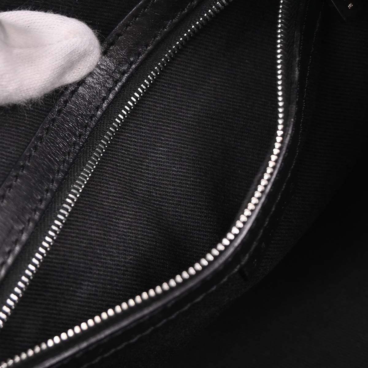 Celine Black Canvas C Macadam Handbag