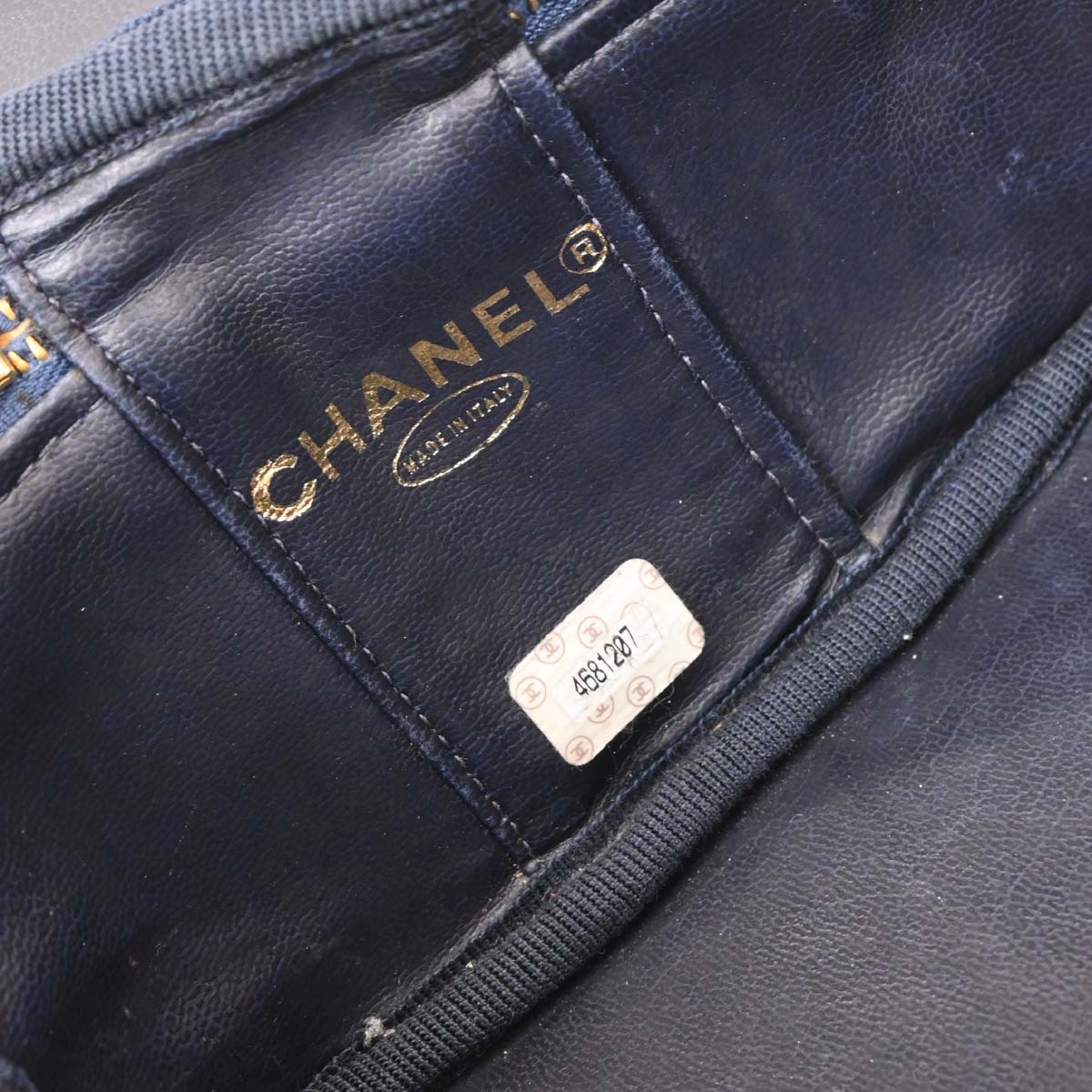 Chanel Blue Denim Vanity Handbag
