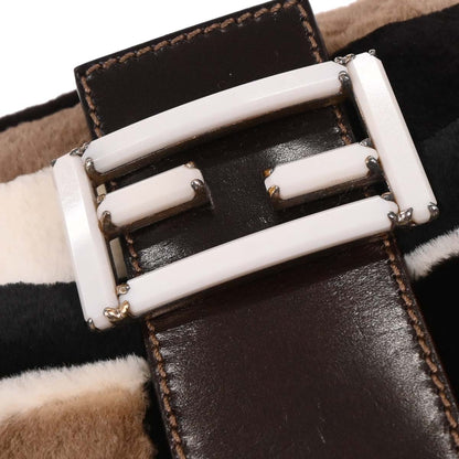 Fendi * Brown Mink Fur Baguette Handbag