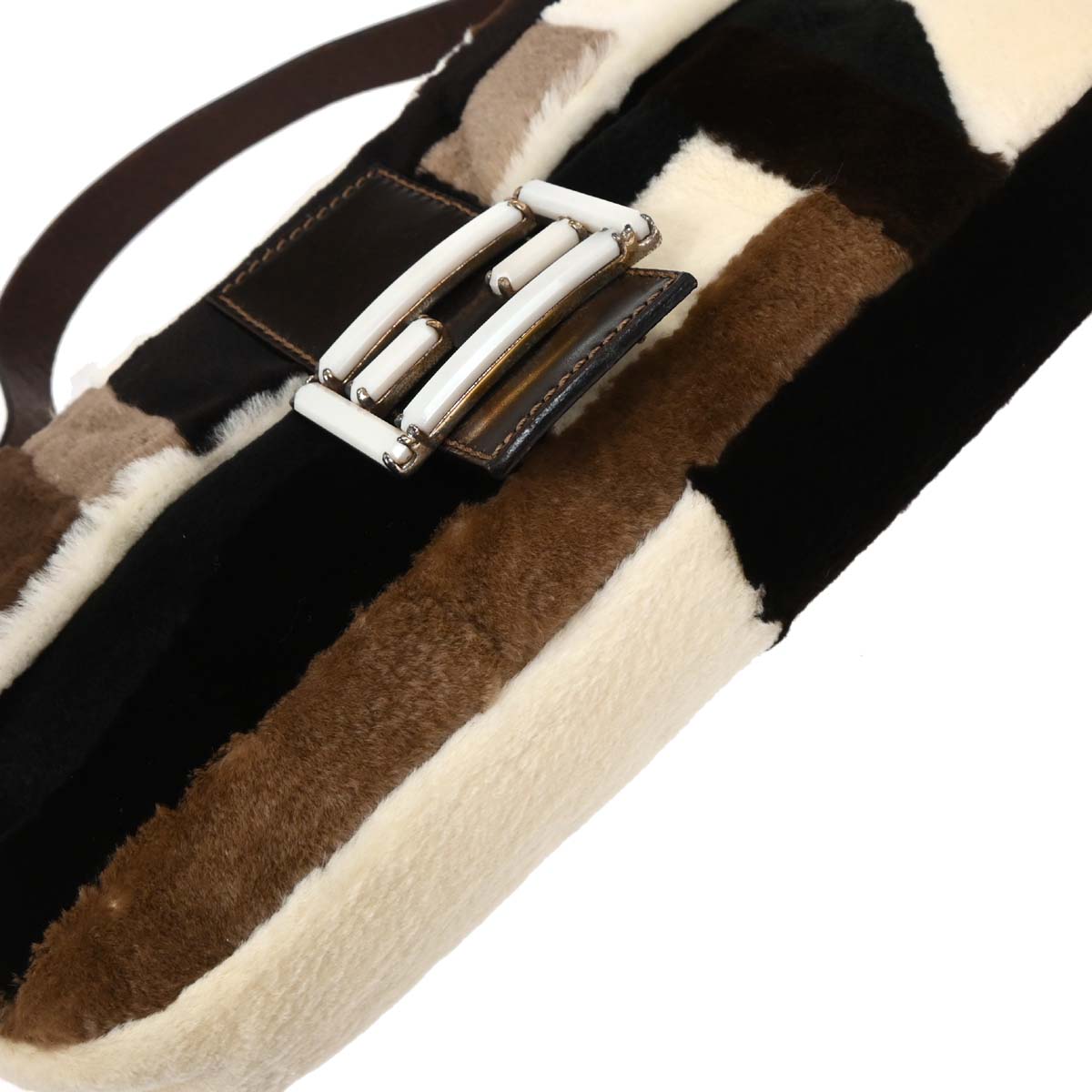 Fendi * Brown Mink Fur Baguette Handbag