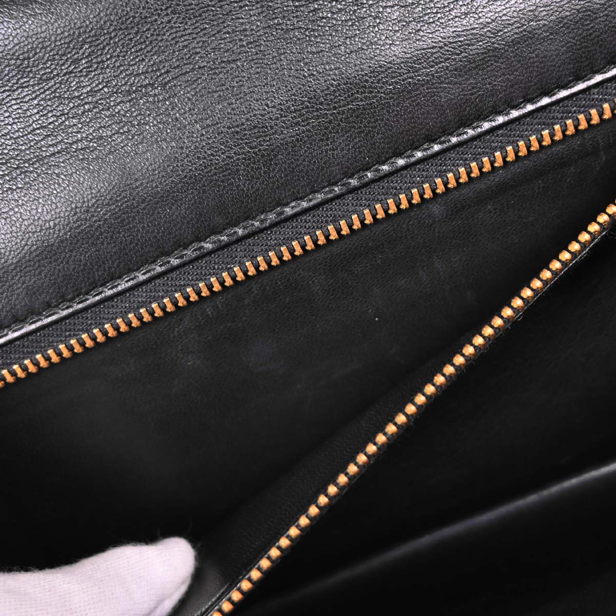 Hermes Black Box Calf Cadena Lock Shoulder Bag