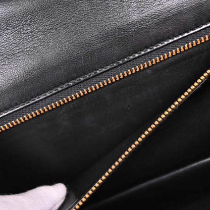 Hermes Black Box Calf Cadena Lock Shoulder Bag