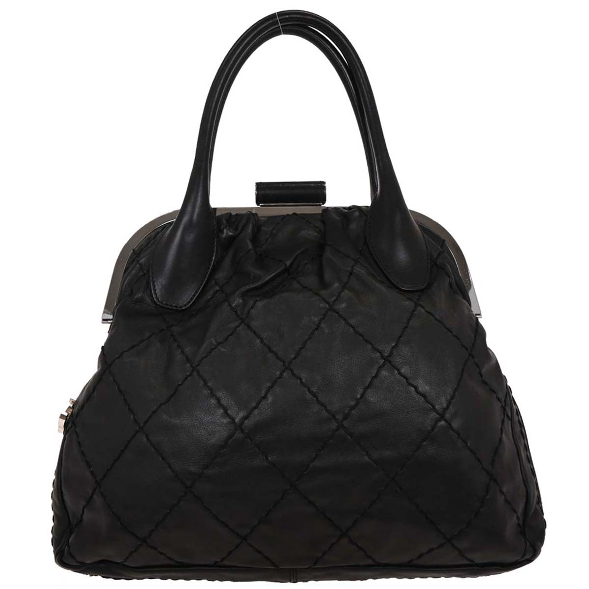 Chanel Black Calfskin Wild Stitch Handbag
