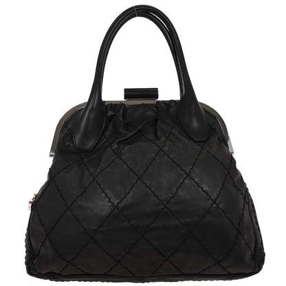 Chanel Black Calfskin Wild Stitch Handbag