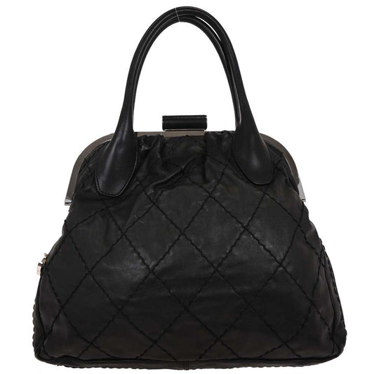 Chanel Black Calfskin Wild Stitch Handbag
