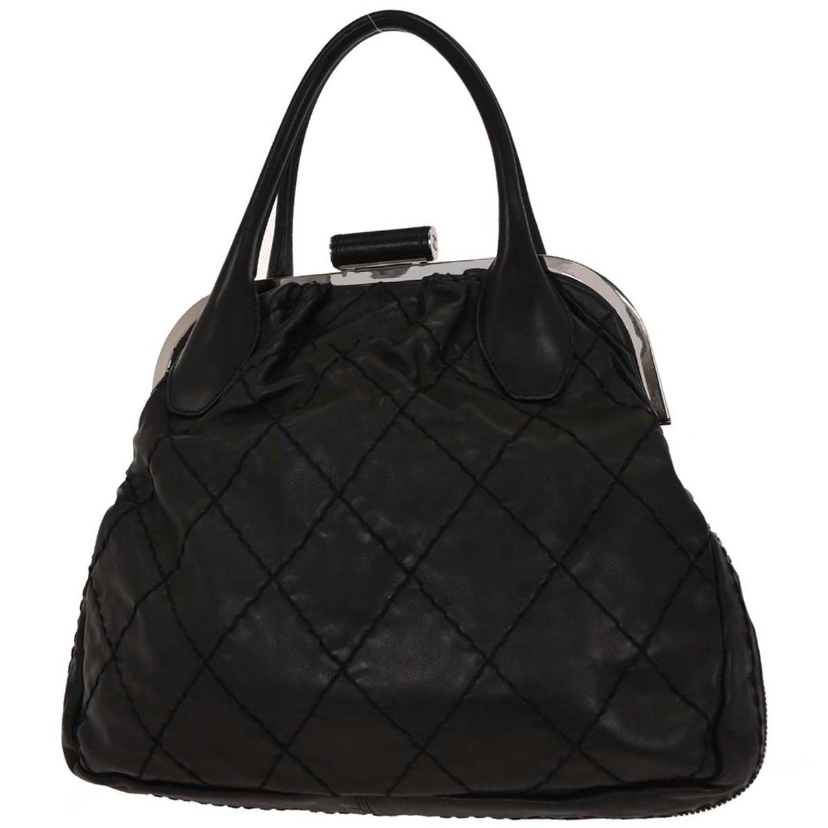 Chanel Black Calfskin Wild Stitch Handbag