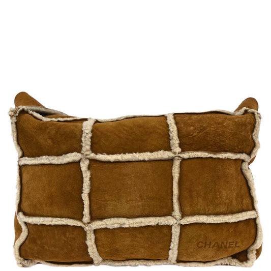 Chanel 2000-2001 Brown Sheepskin Shoulder Bag
