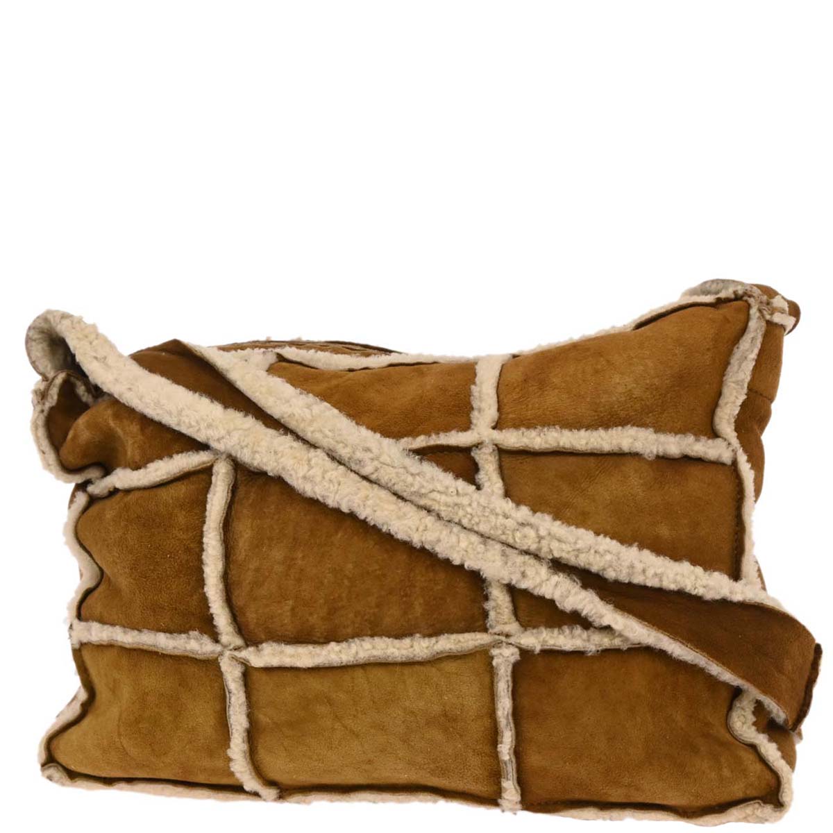 Chanel 2000-2001 Brown Sheepskin Shoulder Bag