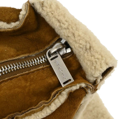 Chanel 2000-2001 Brown Sheepskin Shoulder Bag