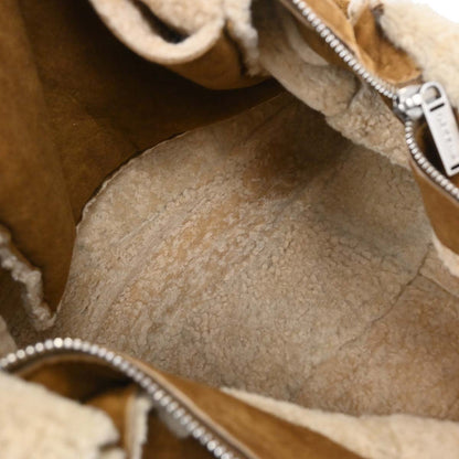 Chanel 2000-2001 Brown Sheepskin Shoulder Bag