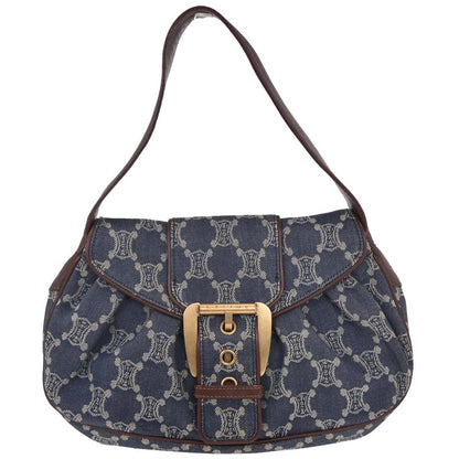 Celine Blue Denim Macadam Handbag