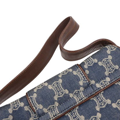 Celine Blue Denim Macadam Handbag