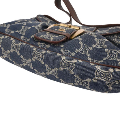 Celine Blue Denim Macadam Handbag